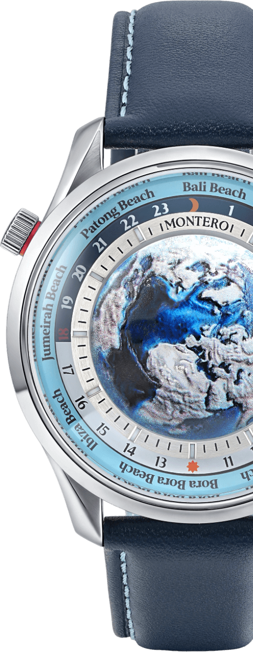 Half Blue Watch Display