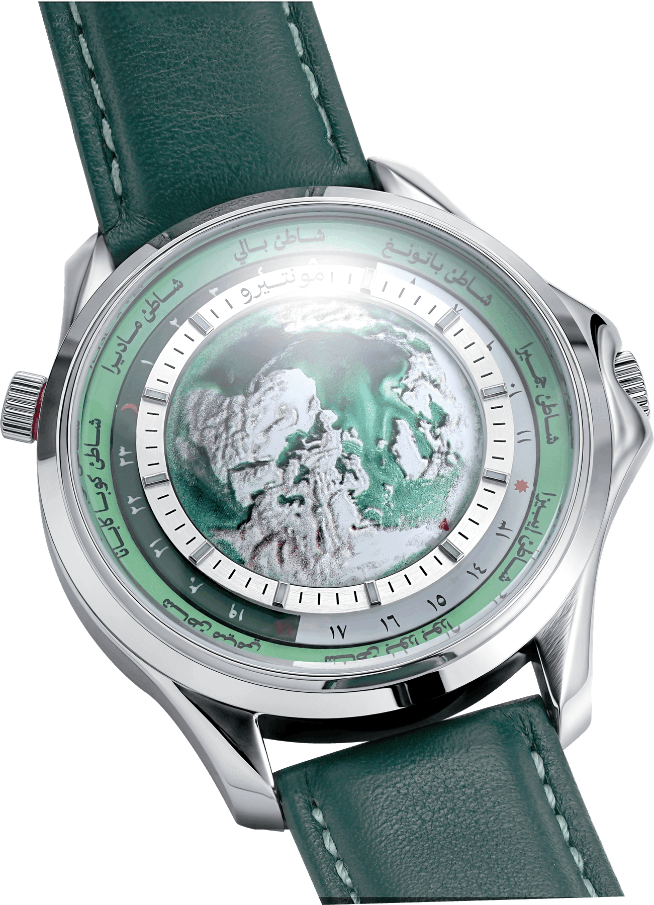 Montero Automatic GMT Watch - Regional Arabic Edition (Eastern Arabic Numerals, Seiko NH34, 41mm 316L Stainless Steel, Sapphire Crystal, Limited Edition 150 Pieces)