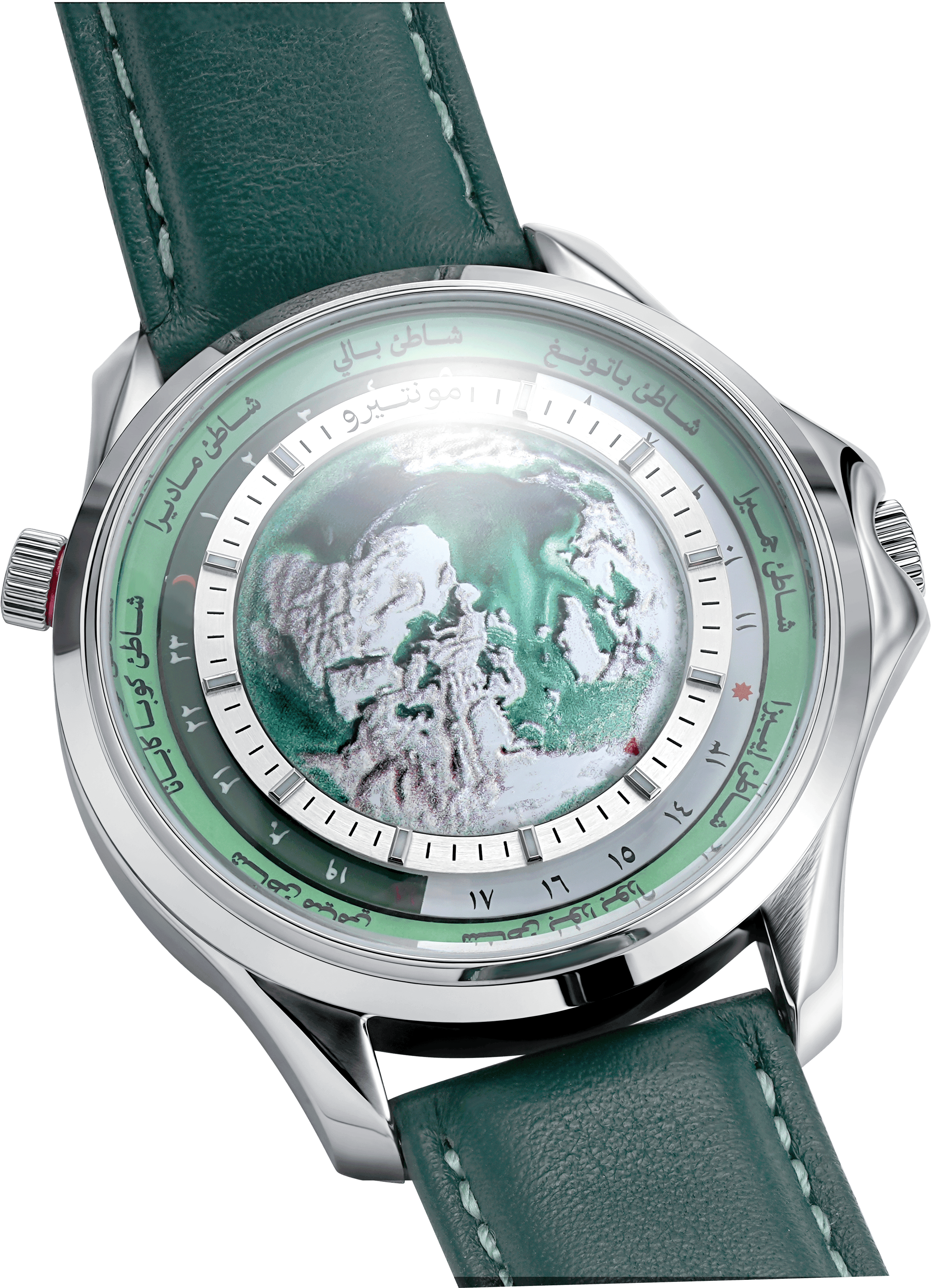 Montero Automatic GMT Watch - Regional Arabic Edition (Eastern Arabic Numerals, Seiko NH34, 41mm 316L Stainless Steel, Sapphire Crystal, Limited Edition 150 Pieces)